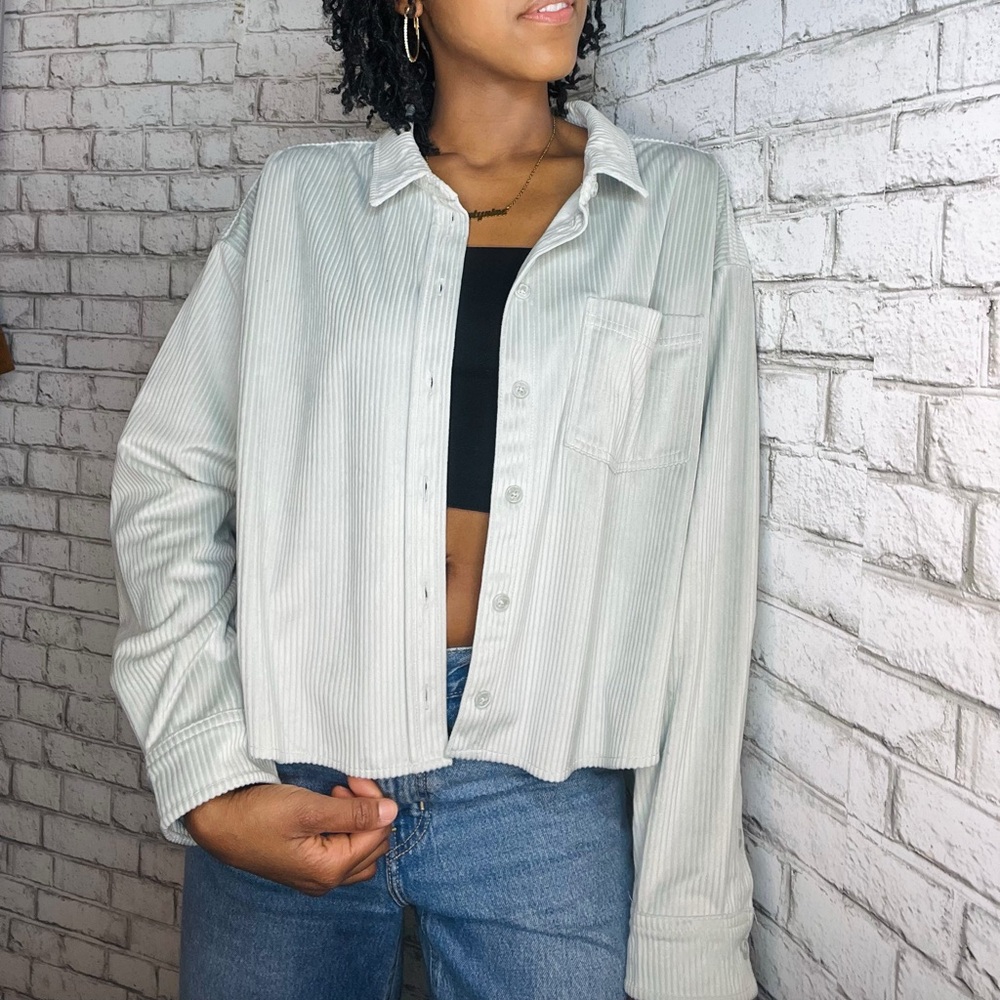 Seafoam Corduroy Button down